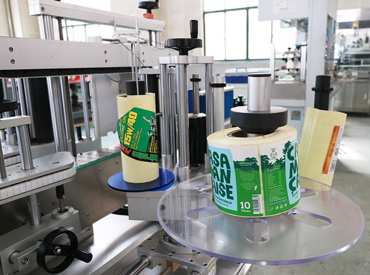 Automaitc Adhesive Two Sticker Flat Round Bottle Labeling Machine