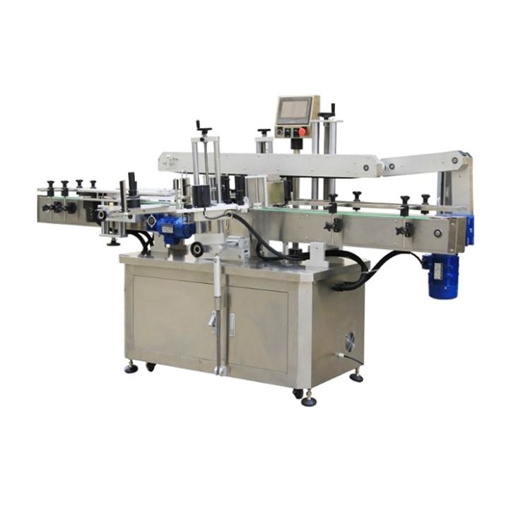 Automaitc Adhesive Two Sticker Flat Round Bottle Labeling Machine