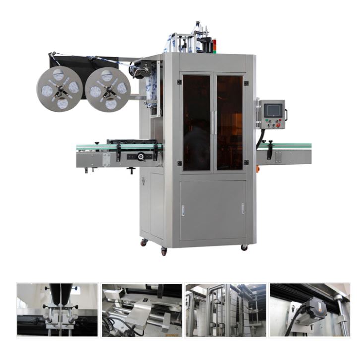 Automatic Liquid Water Juice Tea Beverage PVC Sleeve Shrink Labeling Machine