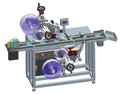 Automatic Upper And Down Adhesive Labeling Sticking Machine