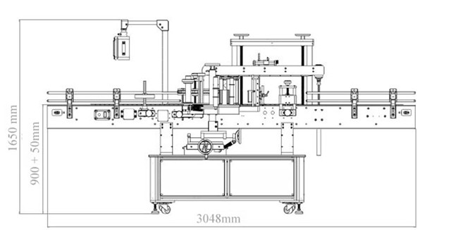 Chart of Double-head automatic Sides plus round bottle labeling machine