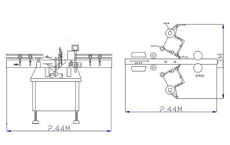 Flat Bottle Double Sides Labeling Machine for Various Flat Square Bottle Jar