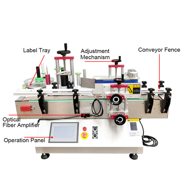 Tabletop Paint Can Wrap Around Bottle Labeling Machine